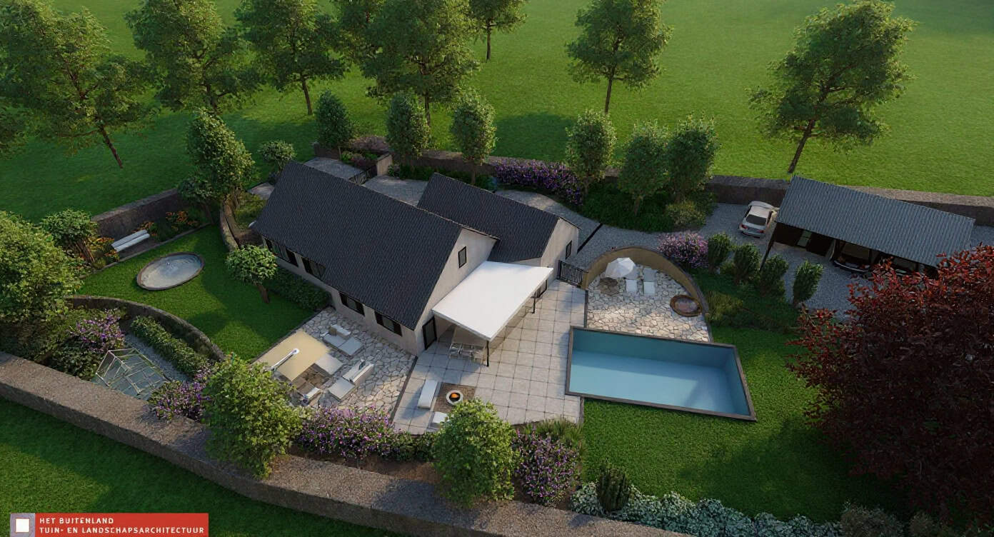 AI 3D – Binnendijks (vogelvlucht)